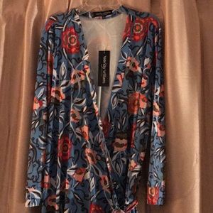 NWT Floral wrap dress
